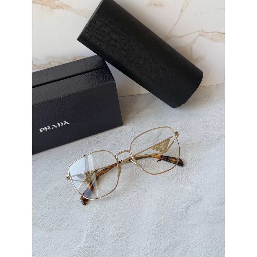 NEW Prada PRA54VD Eyeglasses Frames in Gold White - Picture 3 of 8